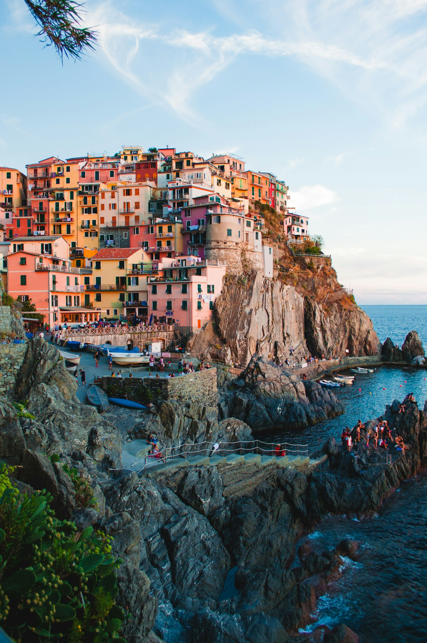 Colorful cliffside village on the Italian coast